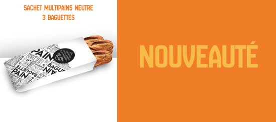 Nouveauté - Sachet neutre - 3 baguettes 